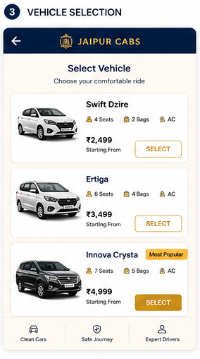 Step 3 - Vehicle Selection